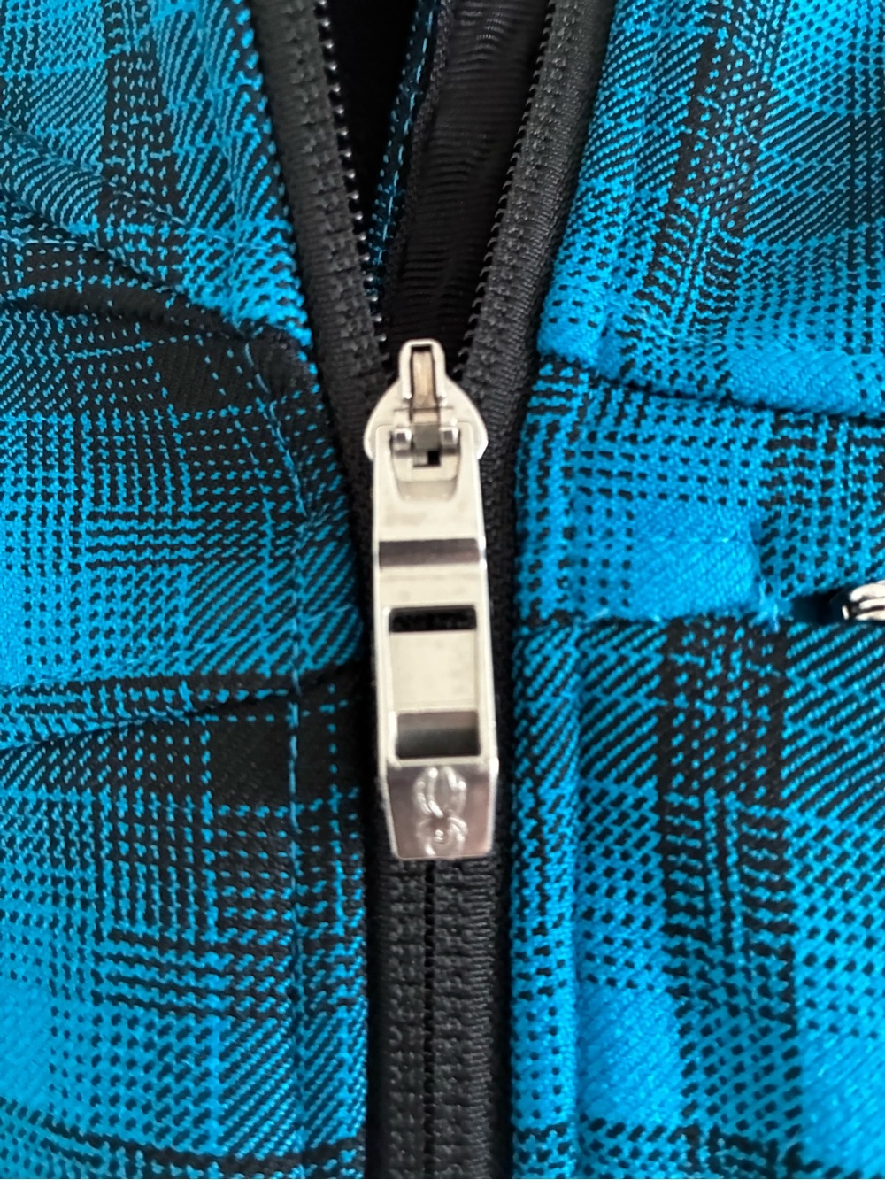 Spyder Blue Plaid Hooded snow Jacket - Picture 3 of 12